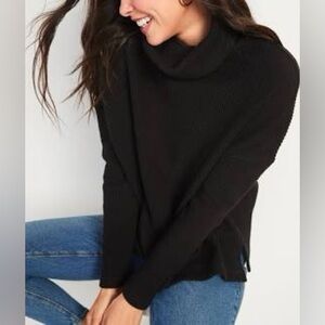 EUC Old Navy Oversized Cozy Thermal-Knit Cowl-Neck Long-Sleeve Top Size XS